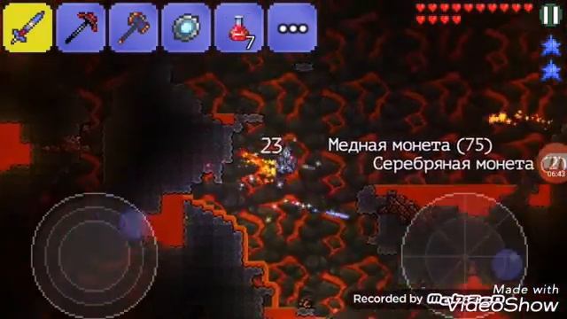 Прохождение террарии на андроид #6(спускается в ад) смотреть онлайн