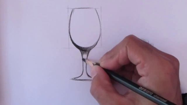 How to Draw Charcoal drawing EASY pencil sketch for beginners Charcoal Art Still Life Glass Drawing смотреть онлайн