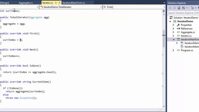 Multiple Iterators in Iterator Pattern Demo смотреть онлайн