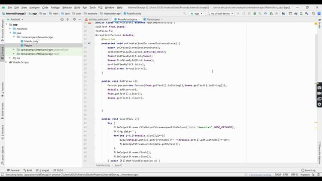SAVE DATA Using FileInputStream| FileOutputStream| InputStreamReader| OutputStreamReader Tutorial-3 смотреть онлайн