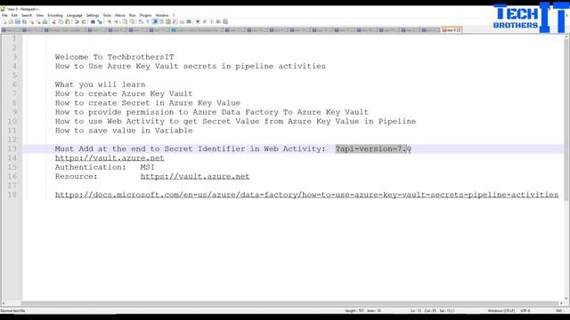 How to Use Azure Key Vault Secrets in pipeline activities | Azure Data Factory Tutorial 2021 смотреть онлайн