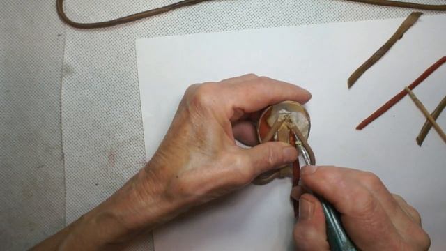 Колье кулон из кожи с мадагаскарской яшмой. МК. Татьяна Ясенева смотреть онлайн