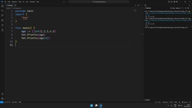 Golang : Slice Part - 2 | golang tutorial | Lecture 27 смотреть онлайн