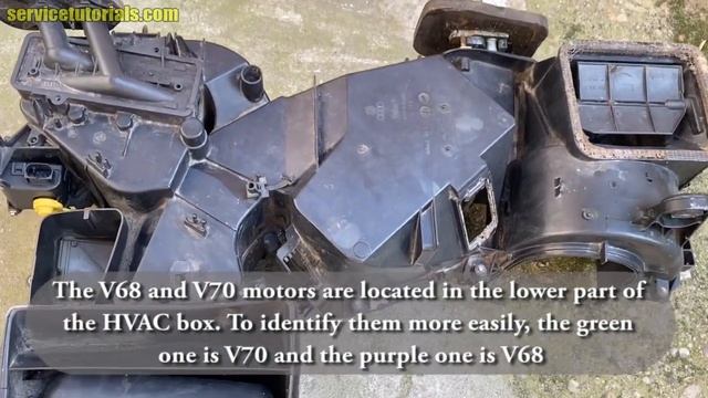 V68, V70, V71, V85 Air Flow Flap Position Motor Location & Explanation Volkswagen Golf 4, Skoda Sea