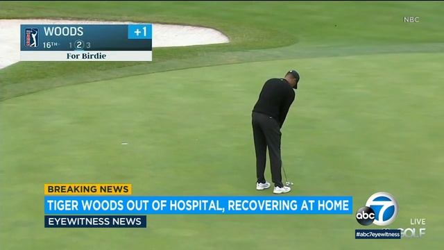 Tiger Woods out of hospital, recovering at home after rollover crash | ABC7 смотреть онлайн