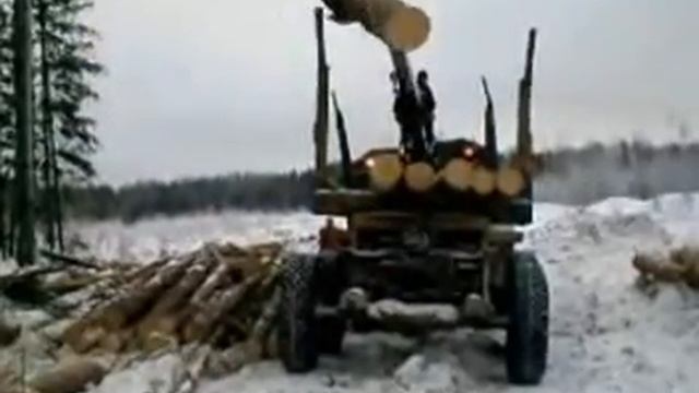 Погрузка леса "фишкой"... смотреть онлайн