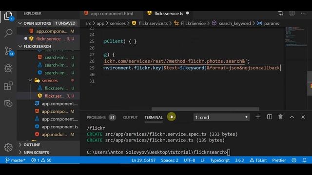 Angular + Flickr API photo search смотреть онлайн