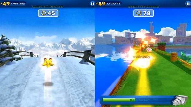 SONIC DASH NEW UPDATE - SUPER SONIC VS SUPER SHADOW смотреть онлайн