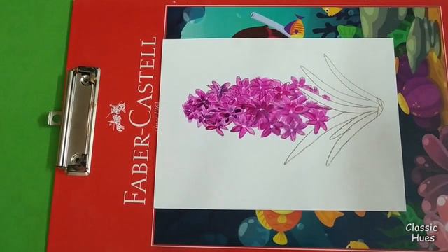 Hyacinth Flower Step by Step Tutorial | Acrylic Flower painting tutorial смотреть онлайн