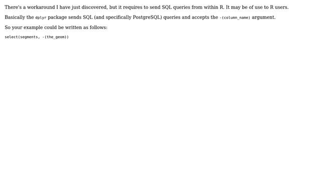 Databases: SQL: SELECT All columns except some (12 Solutions!!) смотреть онлайн