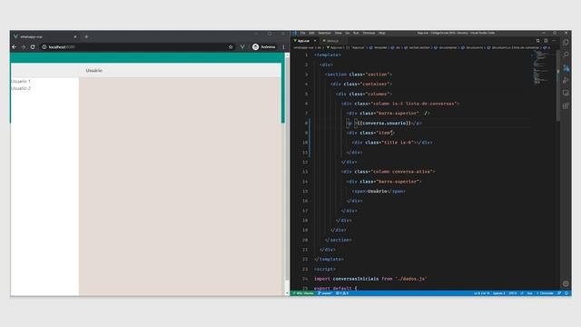 Aprenda VueJS reconstruindo a interface do WhatsApp Web смотреть онлайн