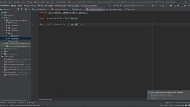 Kotlin show user profile using MVVM Architecture (Chat App Part 5) смотреть онлайн