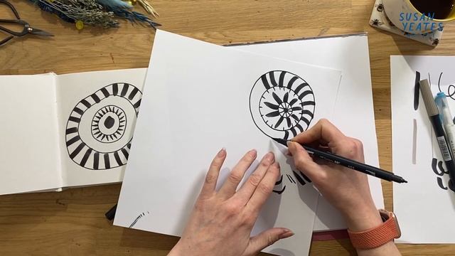 Sketching Tutorial: Brush Pen Circle Patterns смотреть онлайн