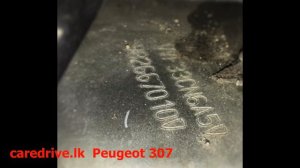 Peugeot 307 VIN /Chassis & Engine Number Location