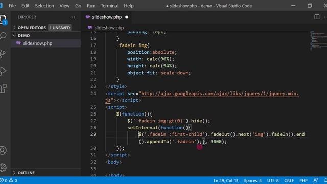 Creating an Image Slideshow Using PHP and Simple jQuery Tutorial DEMO смотреть онлайн