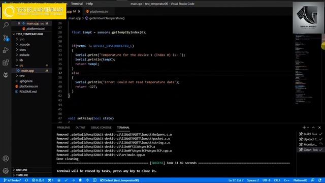 Demo IoT Sensor suhu DS18B20 & ESP32 смотреть онлайн