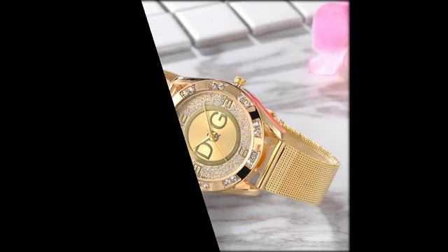 Relojes люксовый бренд DQG сетка золотые металлические Женские кварцевые наручные часы Алиэкспресс смотреть онлайн
