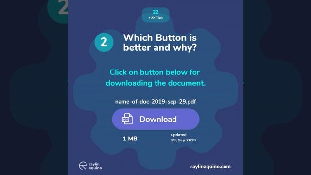 UX Tip 22 - Download Buttons + Tips смотреть онлайн