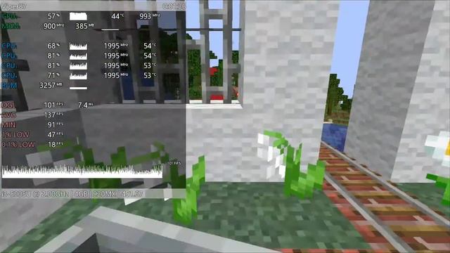Core I3 5005u + 4GB RAM + GeForce 920MX = MINECRAFT