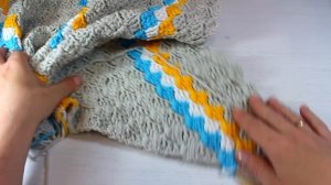 Плед крючком  Шахматный узор  Простой и красивый плед крючком