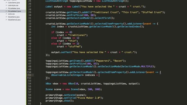 ListView Selection Modes смотреть онлайн