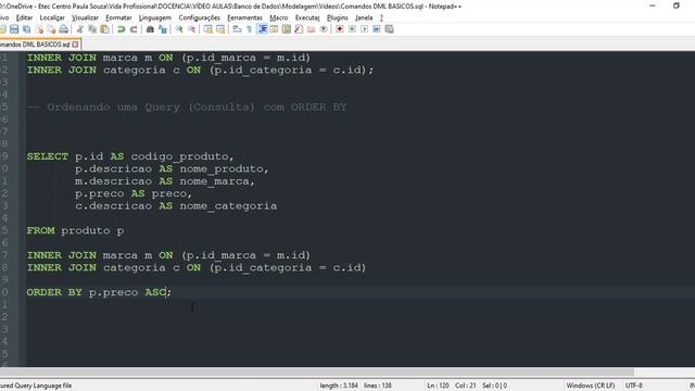 MYSQL AULA 7 - COMO ORDERNAR REGISTROS NUMA CONSULTA COM ORDER BY смотреть онлайн