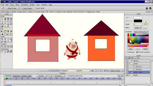 05 Моделирование с отверстиями в Anime Studio смотреть онлайн