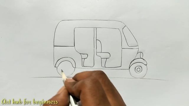 #auto rickshaw drawing / really easy to draw Auto rickshaw for beginners смотреть онлайн