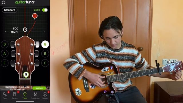 Как настраивать гитару в строй OPEN E / Через GUITAR TUNER смотреть онлайн