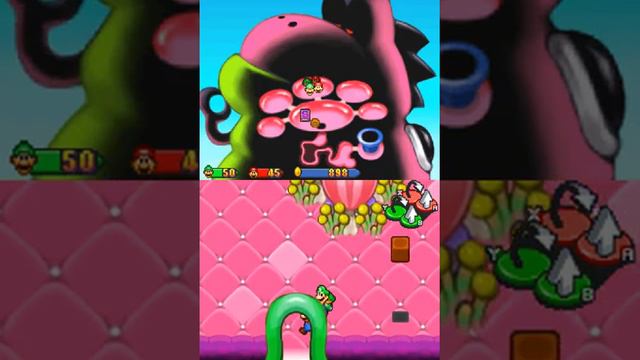 Inside A Pink Dinosaur. Mario & Luigi: Partners In Time (NDS) Walkthrough #10 Russian Commentary