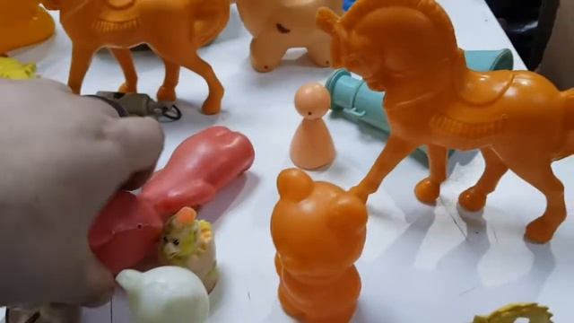 ИГРУШКИ СССР. БОЛЬШОЙ НАБОР ДЕТСКИХ ДЕТСКОСТЕЙ. ПЛАСТМАССА И РЕЗИНА. смотреть онлайн