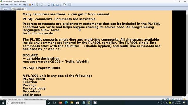 PL SQL Understanding Basic Syntax, identifiers, Delimiters, & comments смотреть онлайн