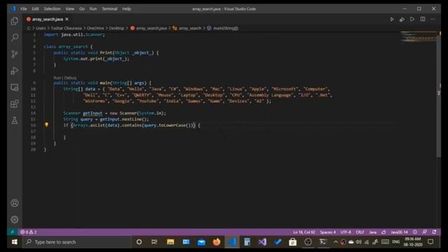 How to search perfectly in an array in Java || Java Tutorial || 4K #Java #code #Array #ArrayInJava смотреть онлайн