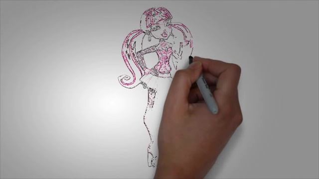Monster high. КАК карандашом НАРИСОВАТЬ МОНСТЕР ХАЙ смотреть онлайн
