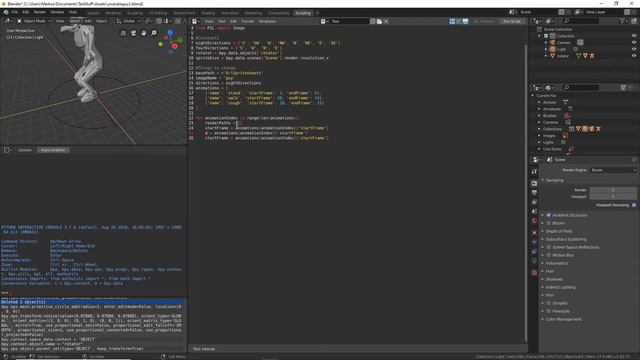 Blender 2D Sprite tutorial: Ep 5 - Spritesheet script смотреть онлайн