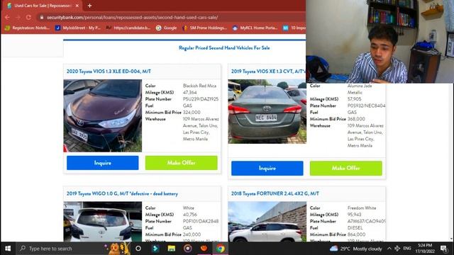 NAPAKAMURANG BAGSAKAN NG KOTSE 189K PHP LANG ETC | SECURITY BANK REPO CARS ANG DAMING KOTSE CHECK M смотреть онлайн