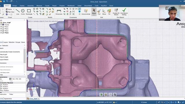 ANSYS SpaceClaim-Create Sketch and Solid from STL files смотреть онлайн