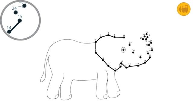 Kids Connect the dots game Elephant смотреть онлайн