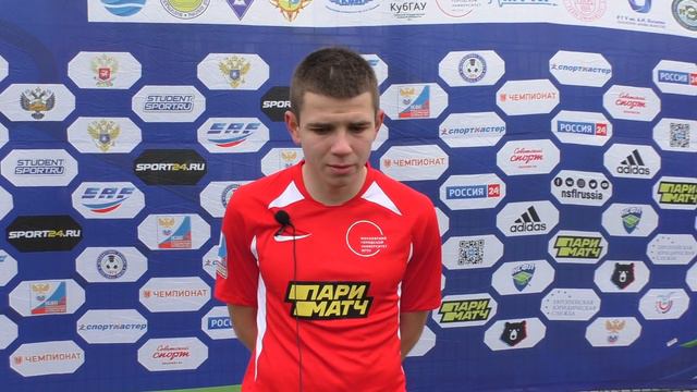 Защитник МГПУ Федор Лимонов после матча КАИ - МГПУ (1:4)
