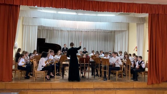 Образцовый оркестр народных инструментов ГУО ДШИ 1 г.Витебска Е.Глебов Лирическая мелодия смотреть онлайн