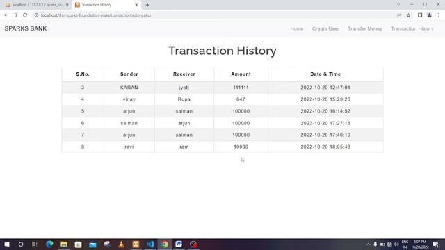 The Sparks Foundation #Task-1 Basic Banking System смотреть онлайн