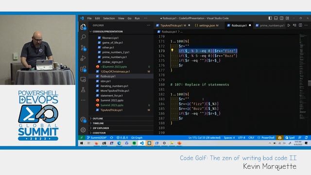 PowerShell Summit 2023: Code Golf: The zen of writing bad code II by Kevin Marquette смотреть онлайн