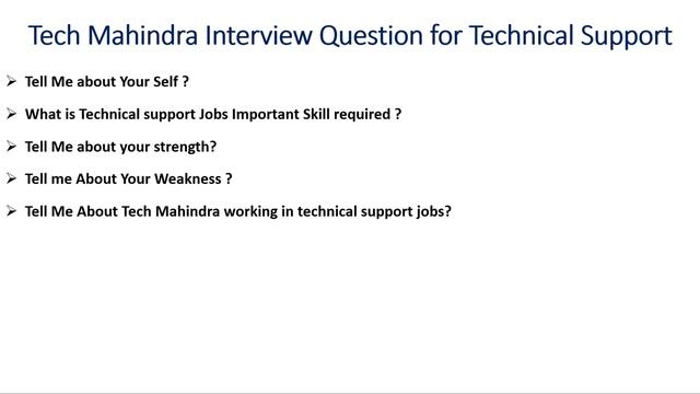tech mahindra HR interview questions for tech support смотреть онлайн