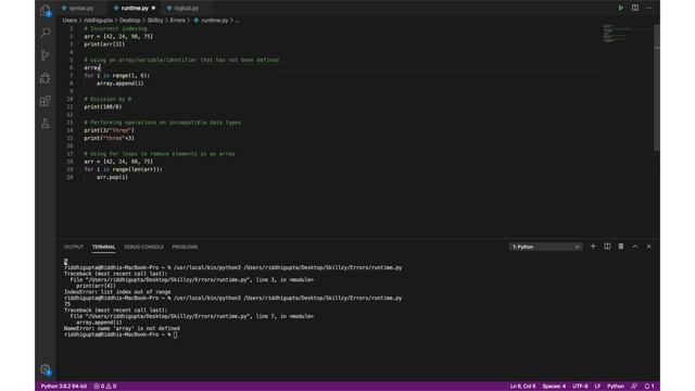 Errors | Python Programming | Skillzy смотреть онлайн