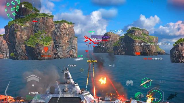 USS Massachusetts (BB-1012) Battleship Modern Warships Gameplay 2024