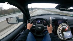 DODGE RAM 1500 HEMI 5.7 V8 "LARAMIE SPORT"  TOP SPEED DRIVE ON GERMAN AUTOBAHN ?