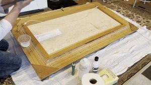 Реставрация старинной картины у которой огромная дыра. Restoration of an old painting (huge hole)
