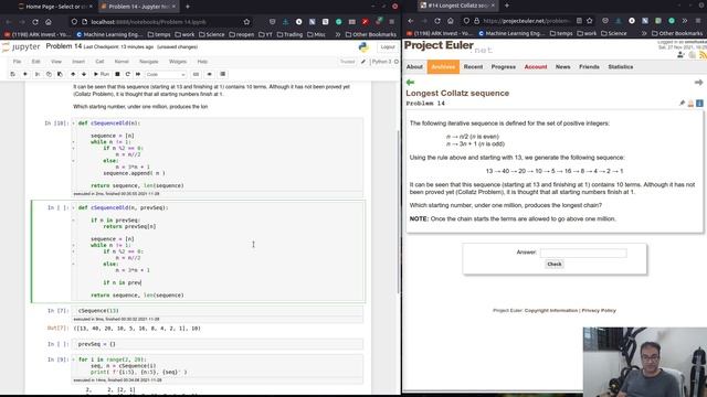 Solving Project Euler Problems in Python - Part 5 (Problem 13, Problem 14) смотреть онлайн