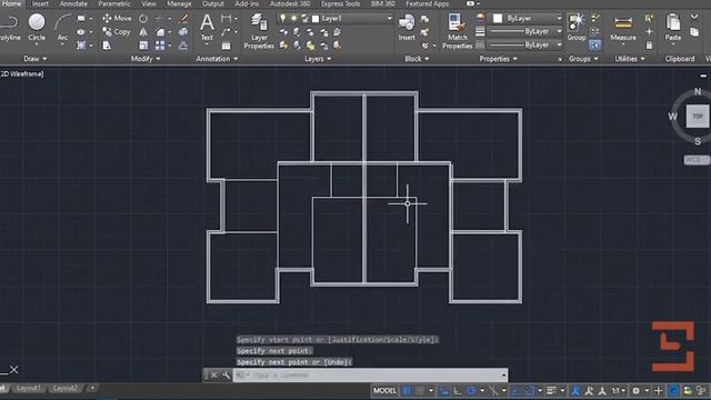 How to draw wall thickness in Autocad ⁦? смотреть онлайн