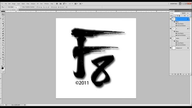 How to create a Transparent Text Watermark in Adobe Photoshop CS5 смотреть онлайн